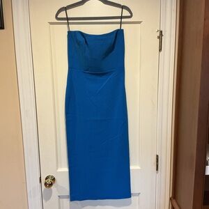 Alex Perry Strapless Dress in Blue, Size US 6